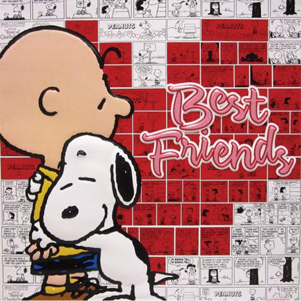 Charlie Brown And Snoopy Embossed Tin Wall Decor - Best Friends