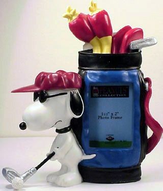 Snoopy Joe Cool Golfer Picture Frame
