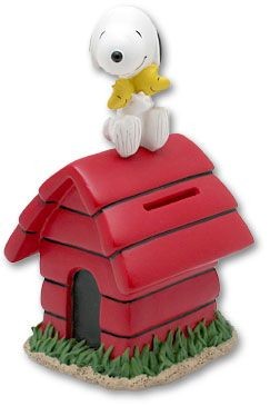 Snoopy On Doghouse Bank