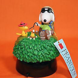 Snoopy Joe Cool and Woodstock Campfire Musical Figurine