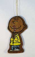 Peanuts Vintage Wood Ornament - Charlie Brown (Painted On One Side)