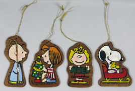 Peanuts Gang Wood Christmas Ornament Set - snoopn4pnuts.com