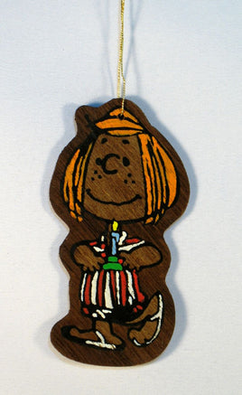 Wooden Ornament - Peppermint Patty
