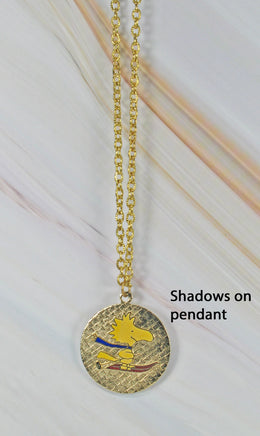 Woodstock Skier Enamel Necklace - snoopn4pnuts.com