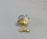 Woodstock Two-Tone Sterling Silver and Gold Plated Pendant  - RARE!