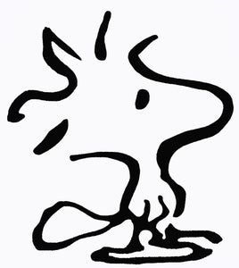 Woodstock Standing Die - Cut Vinyl Decal - Black - snoopn4pnuts.com