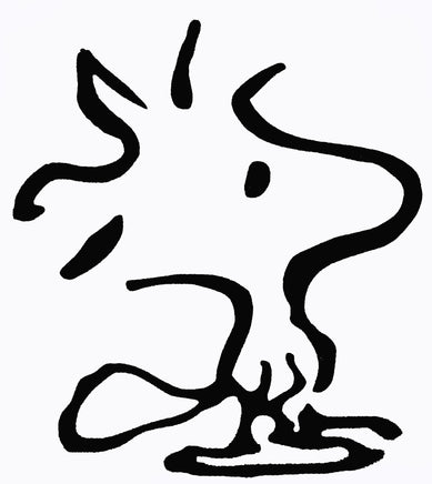 Woodstock Standing Die - Cut Vinyl Decal - Black - snoopn4pnuts.com