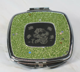 Woodstock Dual - Mirror Metal Compact (Shiny Silver Finish) - snoopn4pnuts.com