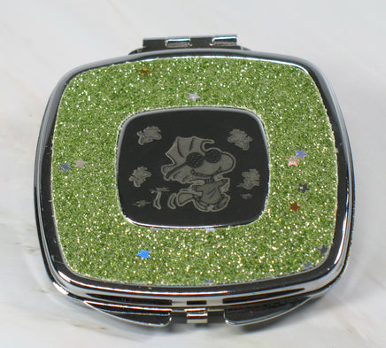 Woodstock Dual - Mirror Metal Compact (Shiny Silver Finish) - snoopn4pnuts.com