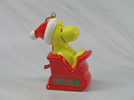 1979 Woodstock On Sleigh Christmas Ornament - snoopn4pnuts.com