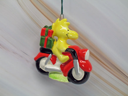 1979 Transportation Series Christmas Ornament - Woodstock On Motorcycle - snoopn4pnuts.com
