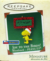 2003 Woodstock Miniature Christmas Ornament - Joy To The Birds!