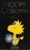 Woodstock Tennis Player Cloisonne Pin