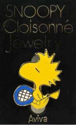Woodstock Tennis Player Cloisonne Pin