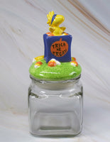 Woodstock Halloween Glass Treat Jar - snoopn4pnuts.com