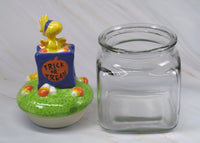 Woodstock Halloween Glass Treat Jar - snoopn4pnuts.com