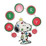 Snoopy Holiday Glitter Wreath