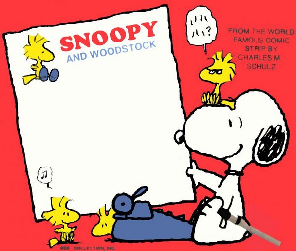 Snoopy Large Wood Write-On Board