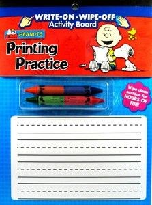 Charlie Brown And Snoopy Write-On Board With Crayons - On Sale!