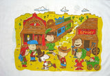 Vintage Peanuts Gang Pillow Case - Wild West/Space Ships