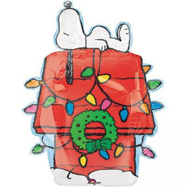 Peanuts Giant Super Shape Mylar Balloon - Snoopy's Christmas Dog House - snoopn4pnuts.com