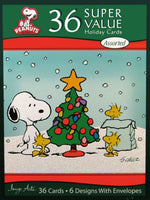 Peanuts Gang Christmas Card Assortment - SUPER VALUE: 36 CARDS! - snoopn4pnuts.com