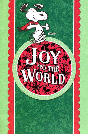 Snoopy Christmas Cards With Metallic Foil Accents - Joy To The World