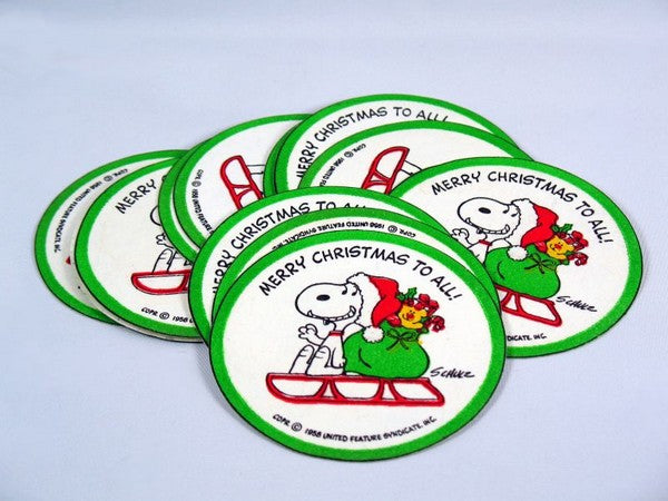 Snoopy Christmas Coasters