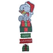 Snoopy Dangling Christmas Wooden Wall Decor - Snoopy Santa