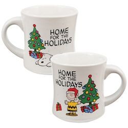 Charlie Brown And Snoopy Holiday Mug
