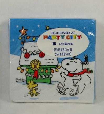 Snoopy's Decorated Doghouse Christmas Luncheon / Dessert Napkins