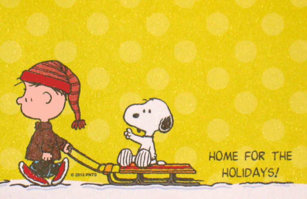 Peanuts Christmas Sticky Notes Pad - Home For Holidays