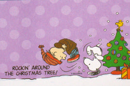 Peanuts Christmas Sticky Notes Pad - Rockin' Around The Tree - snoopn4pnuts.com