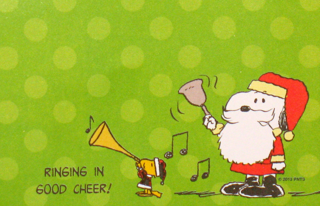 Peanuts Christmas Sticky Notes Pad - Ringing In Good Cheer