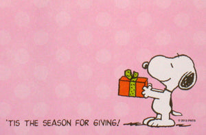 Peanuts Christmas Sticky Notes Pad - 'Tis The Season