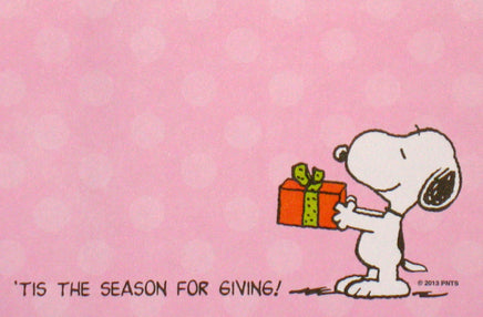 Peanuts Christmas Sticky Notes Pad - 'Tis The Season