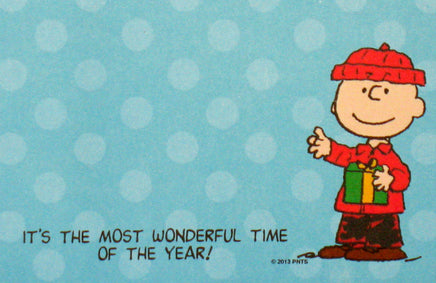 Peanuts Christmas Sticky Notes Pad - Most Wonderful Time - snoopn4pnuts.com