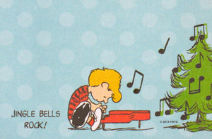 Peanuts Christmas Sticky Notes Pad - Jingle Bells Rock