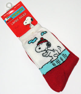 Snoopy Skater Crew - Length Socks With Glitter Accents - snoopn4pnuts.com