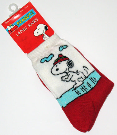 Snoopy Skater Crew - Length Socks With Glitter Accents - snoopn4pnuts.com