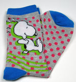 Snoopy Crew-Length Socks With Glitter Accents