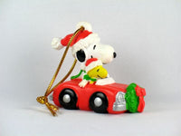 Snoopy Driving Car PVC Ornament