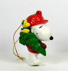 Snoopy Carrying Christmas Tree Pvc Ornament