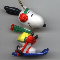 Snoopy Skier Pvc Ornament