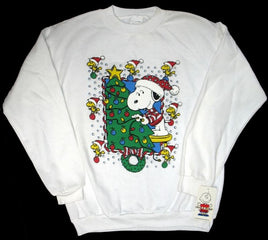 Snoopy Santa Sweatshirt - Child's Large (New But Near Mint)