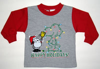 Snoopy Santa Long-Sleeve Toddler Shirt (Vinyl Covered Light-Up Function Does NOT Work)