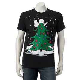 Snoopy On Christmas Tree T-Shirt (2XL Size Available) - snoopn4pnuts.com