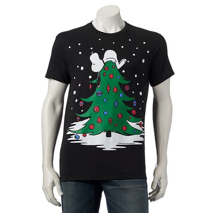 Snoopy On Christmas Tree T-Shirt (2XL Size Available) - snoopn4pnuts.com