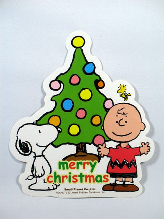 Charlie Brown And Snoopy Die-Cut Indoor/Outdoor Vinyl Christmas Sticker
