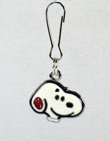 Snoopy Silver Plated Zipper Pull (Small Pendant)